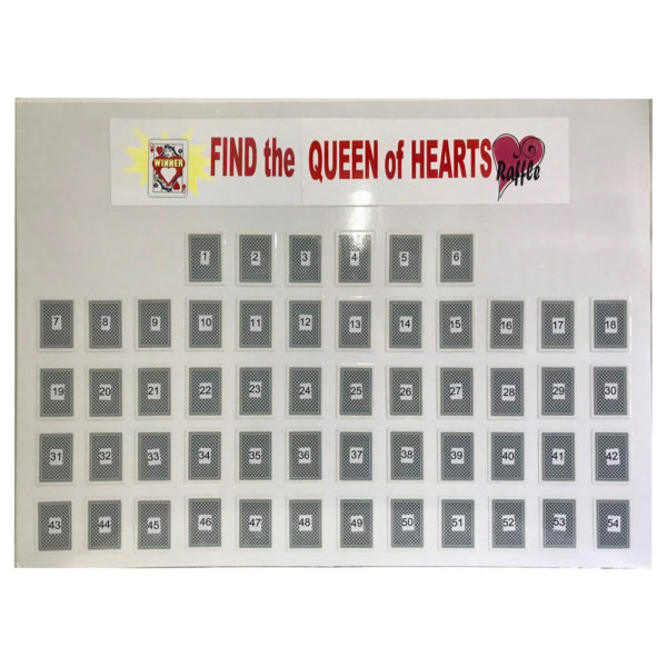 Large Queen Of Hearts Raffle Board Doolins